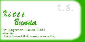 kitti bunda business card